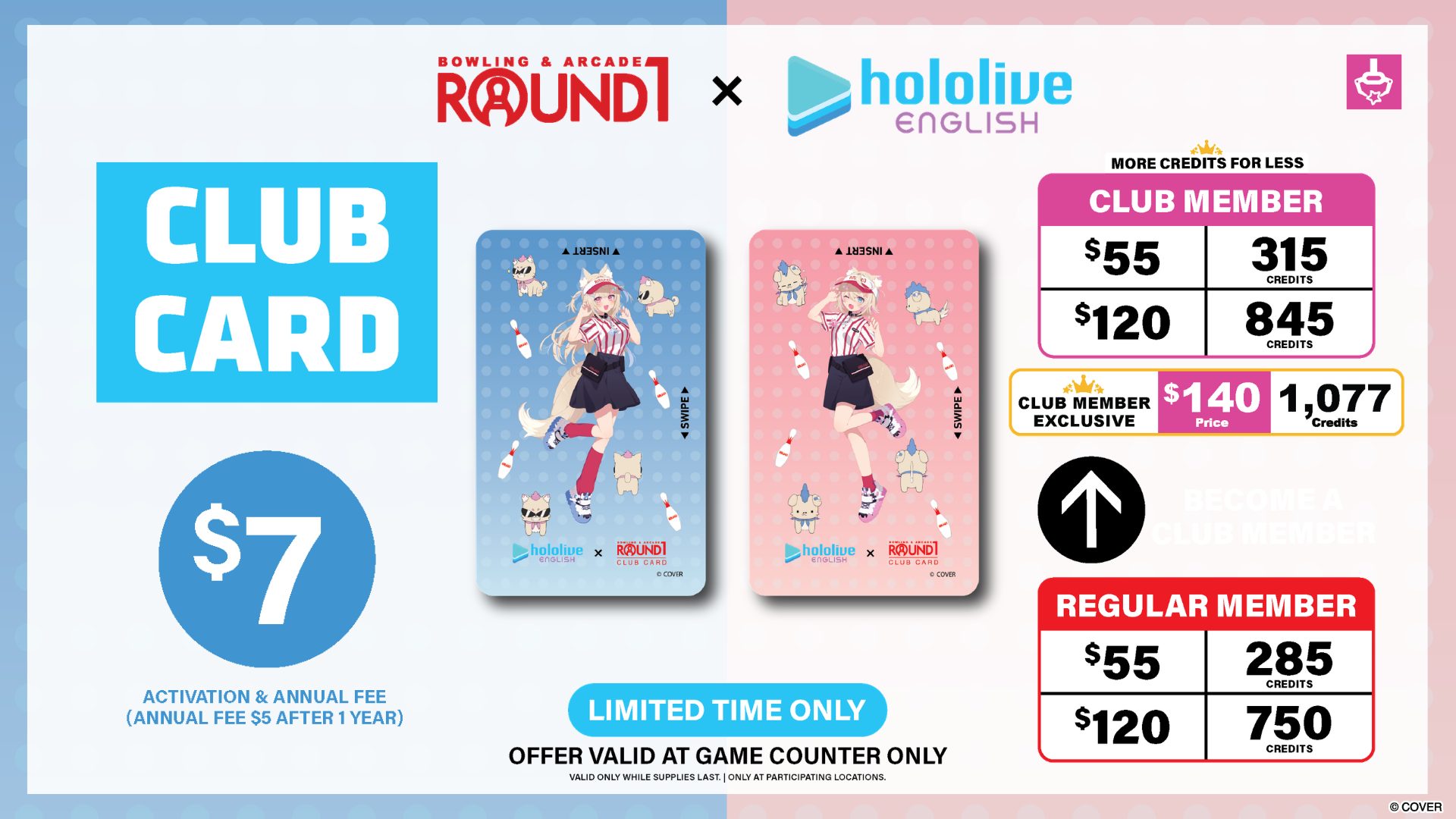 り*ん様 超ふわもこOVERSIZE BLOOD SHADOW FUR OUTE hololive English x Round1 | Round1 USA